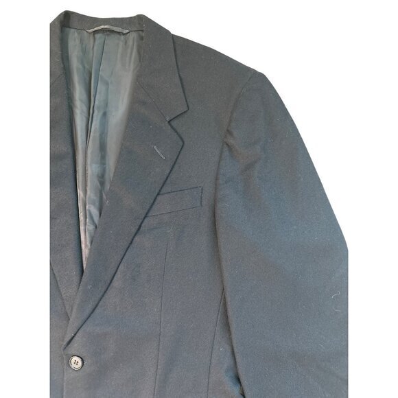 Hickey Freeman Barneys Black Blazer Jacket Sport Coat 40R Boardroom Wool Cashmer - Picture 4 of 11